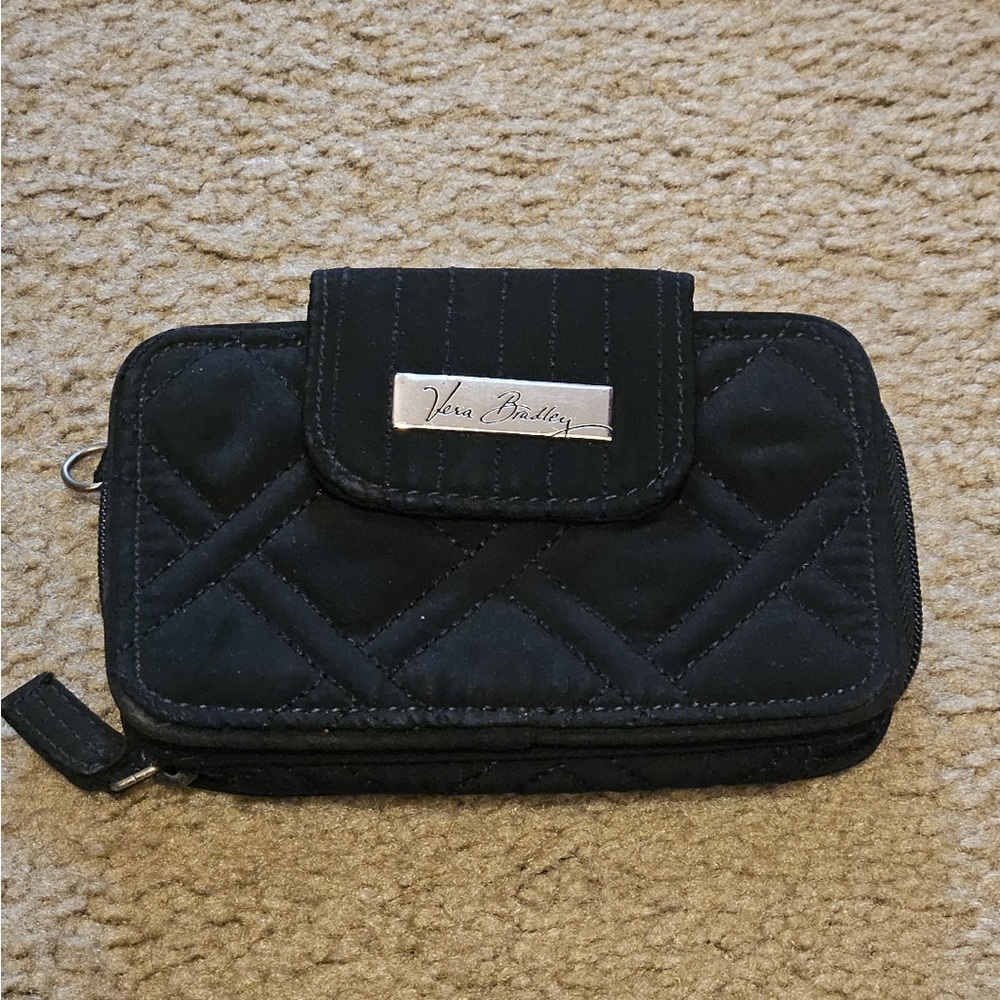 Vera Bradley Black Quilted Clutch